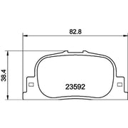 Mintex Rear Brake Pad Set fits Toyota Camry 1996-2002 2.2 3.0