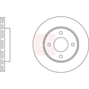 Apec Front Brake Vented Discs & Pads fits Nissan Cube 2003-2008 1.4 1.5