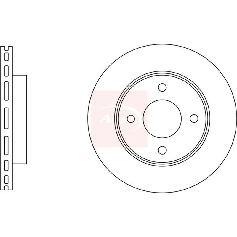 Apec Front Brake Vented Discs & Pads fits Nissan Cube 2003-2008 1.4 1.5