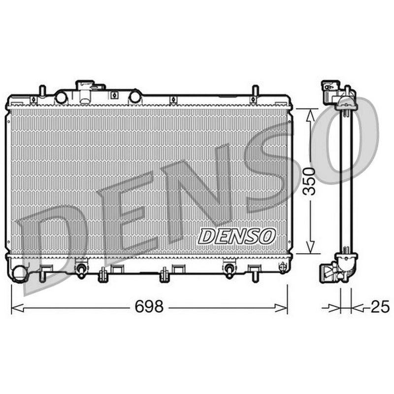 Denso Engine Radiator fits Subaru Legacy 2000-2003 3.0