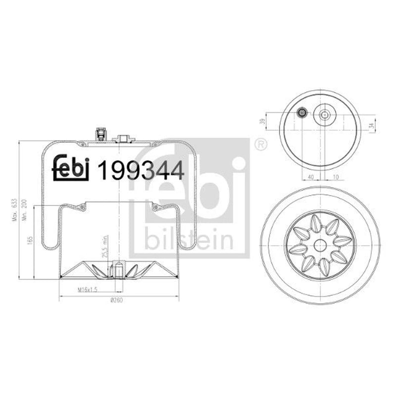 Febi Air Suspension Bellow 199344