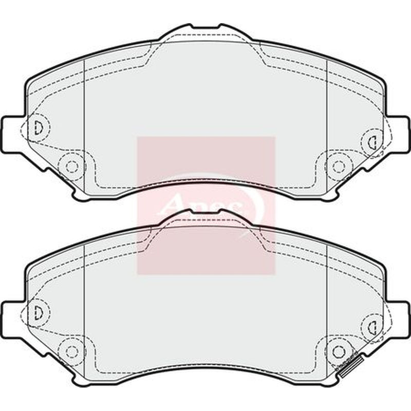 Apec Front Brake Pad Set fits Chrysler Grand Voyager V 2007-2008 2.8 3.3 3.8