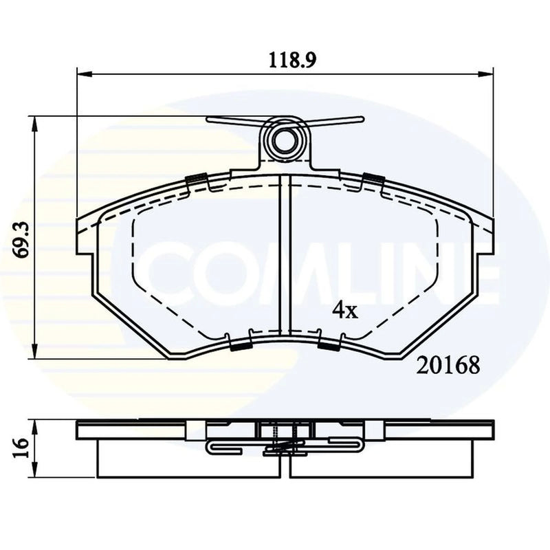 Comline Front Brake Solid Discs & Pads fits Seat Ibiza 1996-1999 2.0