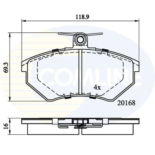 Comline Front Brake Solid Discs & Pads fits Seat Ibiza 1996-1999 2.0