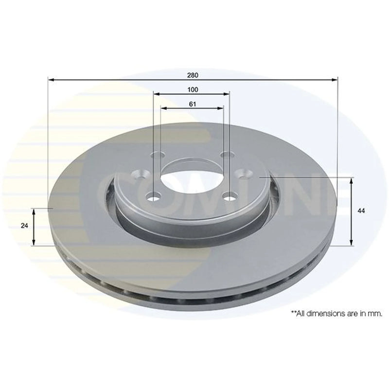 Comline Front & Rear Brake Discs & Pads fits Renault Megane I Grandtour