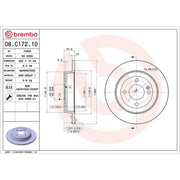 Brembo Rear Brake Solid Discs & Pads fits Hyundai Accent IV 2010 on 1.4