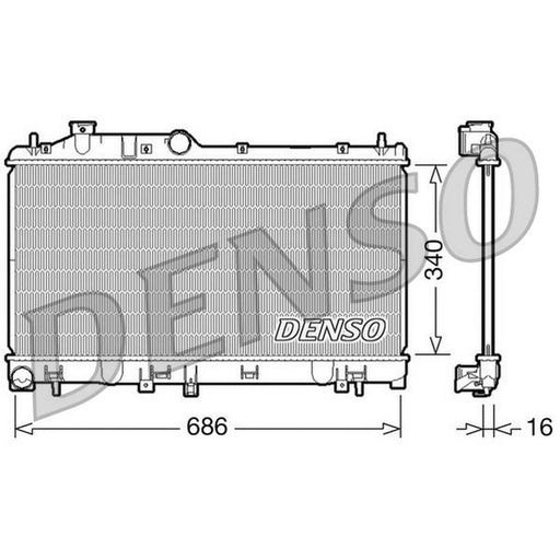 Denso Engine Radiator fits Subaru Forester 2008-2013 2.0