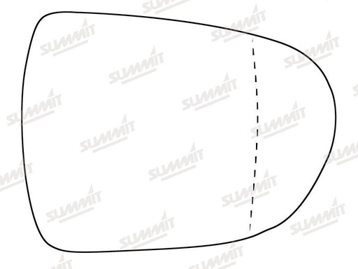 Summit Stick-On Aspheric Mirror Glass fits Hyundai i40 12 on RHS Summit - Bars 4 Cars