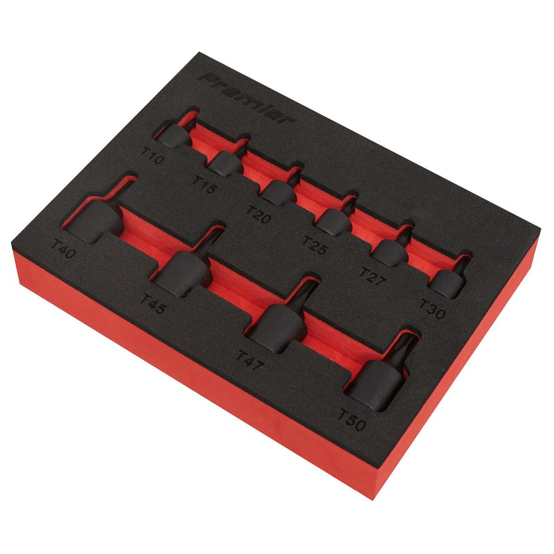 Premier Low Profile TRX-Star* Impact Socket Bit Set 1/4" & 3/8"Sq Drive 10pc Sealey Premier - Dynamic Drive