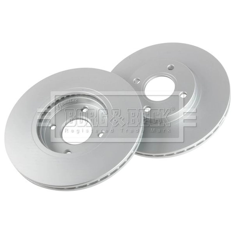 Borg & Beck Front Brake Vented Discs & Pads fits Ford Fiesta VII 2018 on 1.5