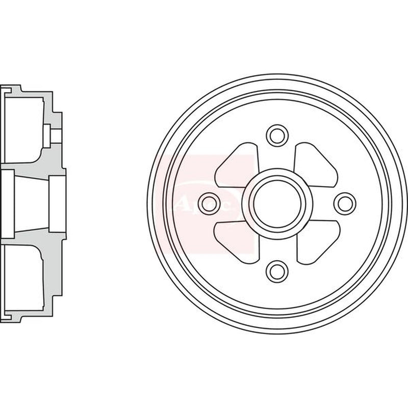 Apec Brake Drum Assembly Rear fits Suzuki Alto IV 1994-2002 1.0