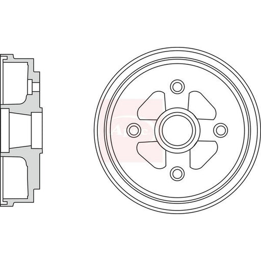 Apec Brake Drum Assembly Rear fits Suzuki Alto IV 1994-2002 1.0
