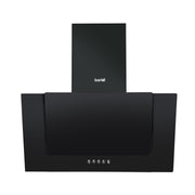Baridi Angled Chimney Cooker Hood with Carbon Filters & LED Lamp - Black Glass Baridi - Dynamic Drive