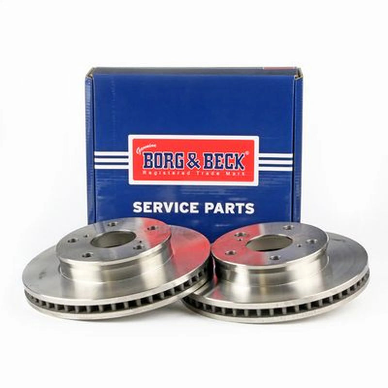 Borg & Beck 2 x Brake Discs fits Toyota Hilux Vigo VII Pickup 2005-2015 2.5