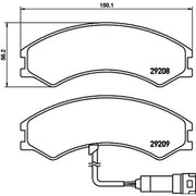 Mintex Front Brake Pad Set fits Multicar M26 1992-2006