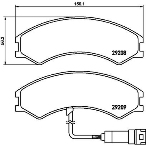 Mintex Front Brake Pad Set fits Multicar M26 1992-2006