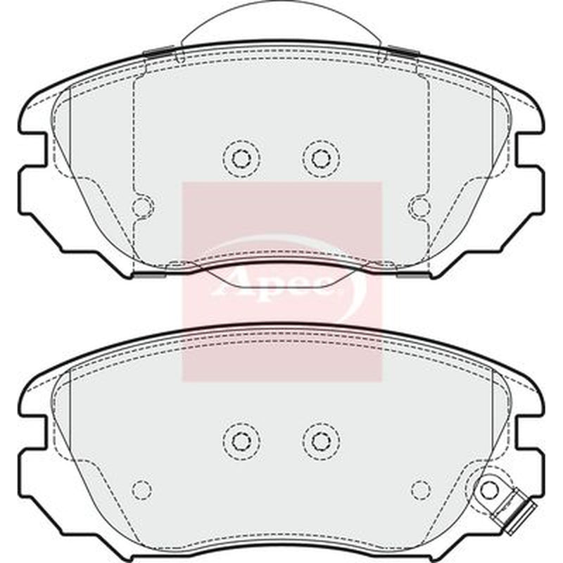 Apec Front Brake Pad Set fits Opel Insignia A 2008-2017 1.4 1.6 1.8 2.0