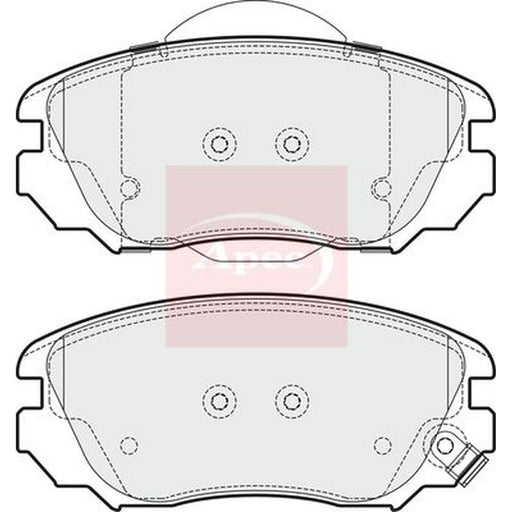 Apec Front Brake Pad Set fits Opel Insignia A 2008-2017 1.4 1.6 1.8 2.0