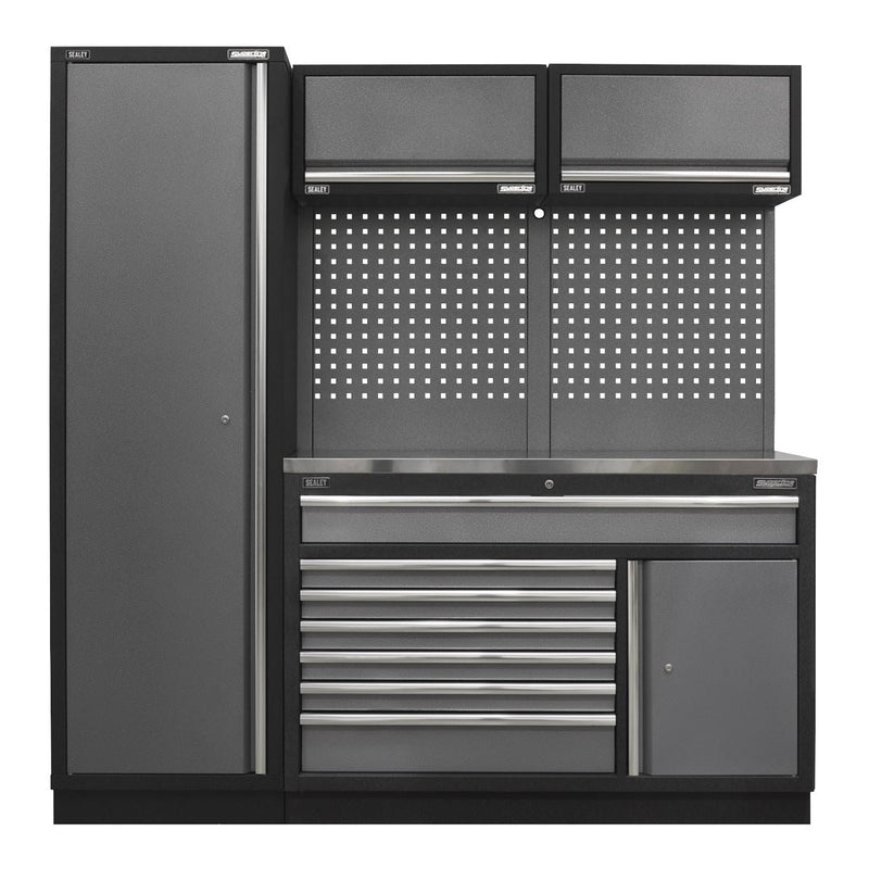Sealey Superline Pro 1.96m Storage System Stainless Steel Worktop Sealey - Dynamic Drive