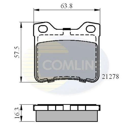 Comline Rear Brake Solid Discs & Pads fits Peugeot 406 1995-2004