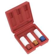 Sealey Alloy Wheel Impact Socket Set 3pc 1/2"Sq Drive SX031 Sealey - Dynamic Drive