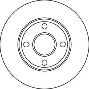 Abtex 2 x Vented Brake Discs fits Ford Fiesta VII 2017-2021 1.0 1.1 1.5