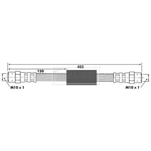 Borg & Beck Brake Hydraulic Hose Line Front Right BBH6423