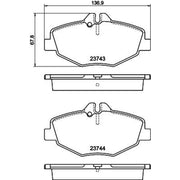 Mintex Front & Rear Brake Discs & Pads fits Mercedes-Benz E-Class 2002-2008