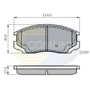 Comline 4 x Front Brake Pad Set CBP0415