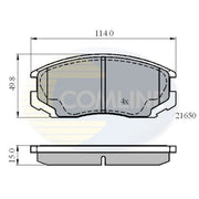 Comline Front & Rear Pads fits Proton Impian 2001-2007 1.6