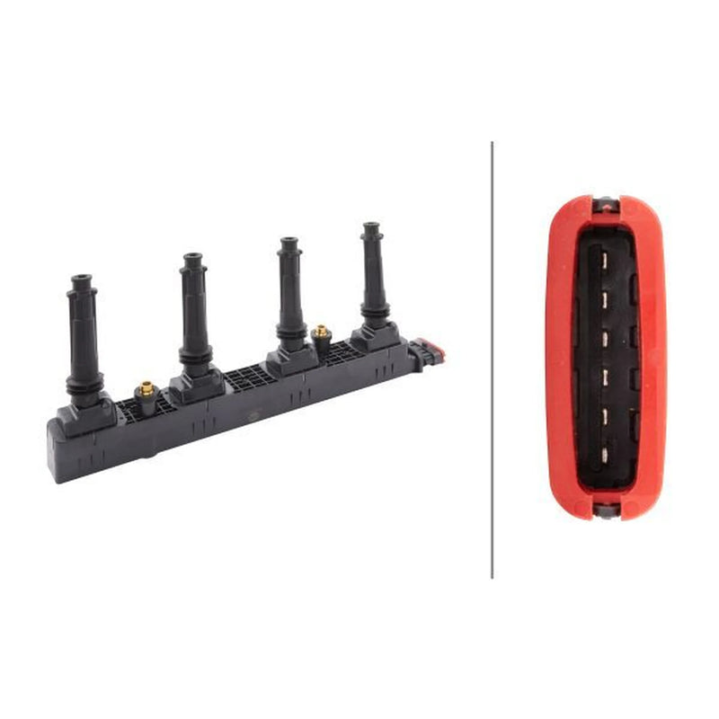 Hella Ignition Coil Pack fits Opel Astra G 2000-2005 2.0
