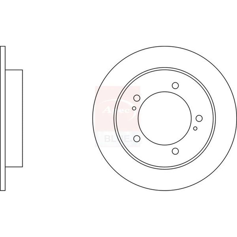 Apec 2 x Solid Front Brake Discs SDK6193-x2