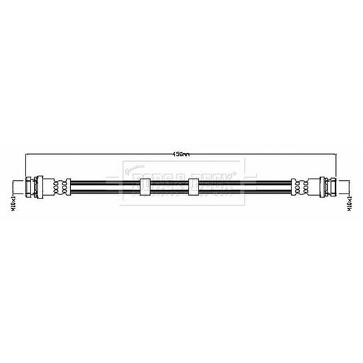 Borg & Beck Brake Hydraulic Hose Line Rear Right BBH8819
