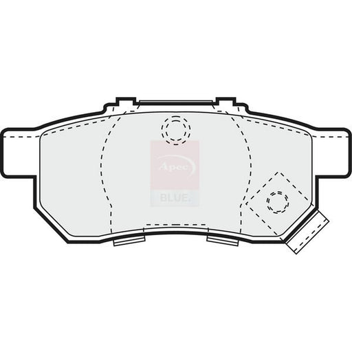 Apec Rear Brake Pad Set fits Honda City IV 2003-2008 1.3
