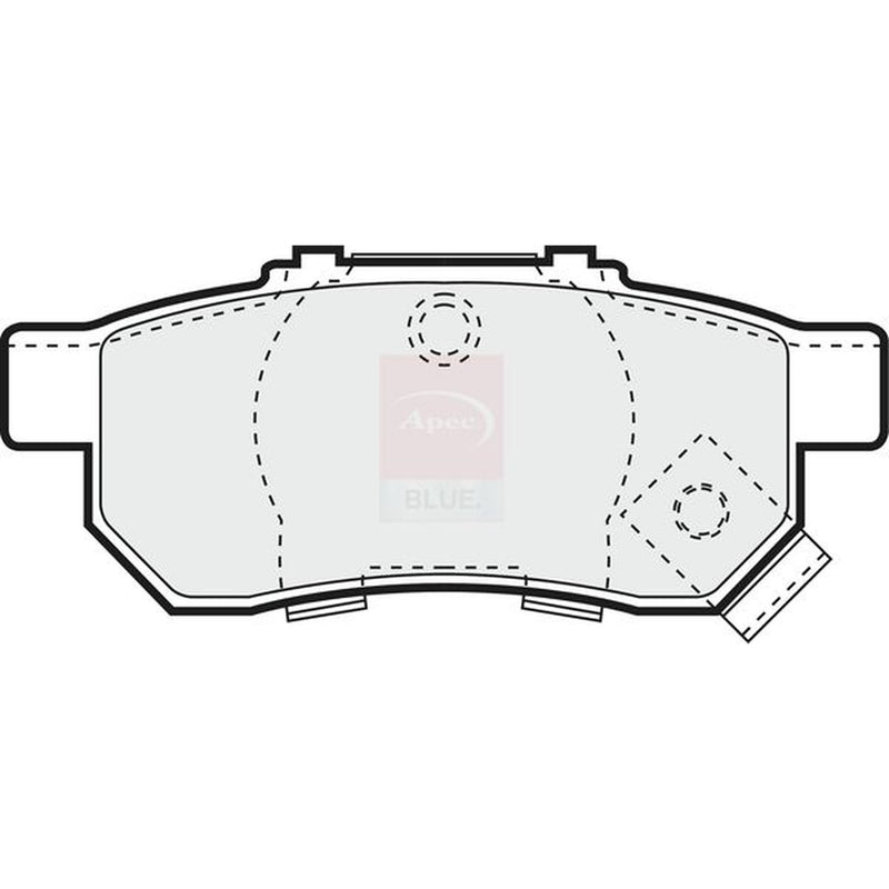 Apec Front & Rear Brake Discs & Pads fits Honda Jazz III 2008-2015 1.2 1.3 1.4