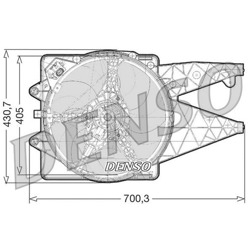 Denso Engine Cooling Fan fits Abarth Punto 2012 on 1.4