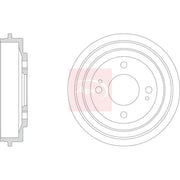Apec Brake Drum Assembly Rear DRM9806
