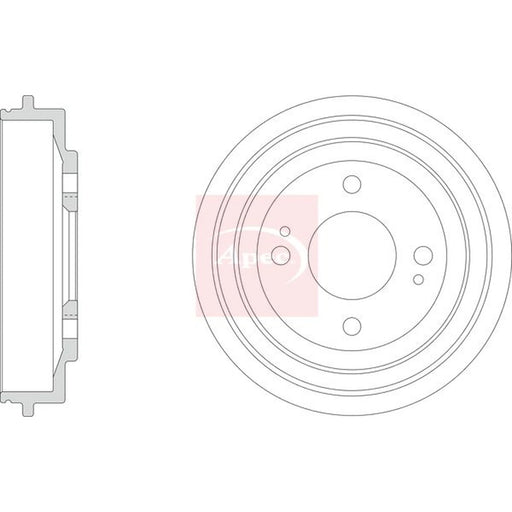 Apec Brake Drum Assembly Rear DRM9806