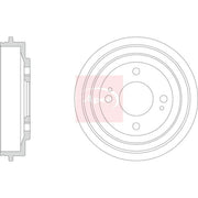 Apec Brake Drum Assembly Rear fits Suzuki Celerio 2014 on 1.0