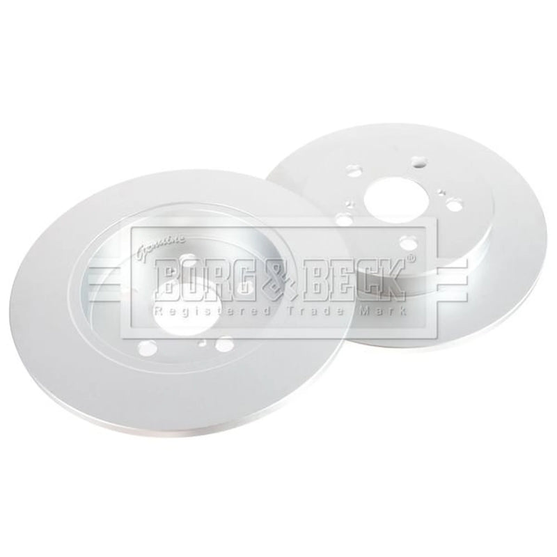 Borg & Beck 2 x Solid Rear Brake Discs BBD6343