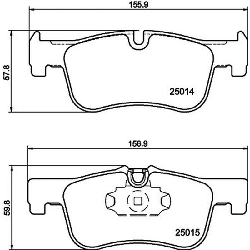 DON Front Brake Pad Set fits BMW 1 Sports Hatch 2011-2019
