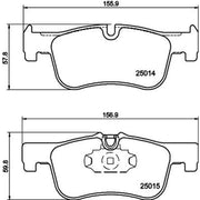 Mintex Front Brake Pad Set fits BMW 1 Sports Hatch 2011-2019