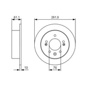 Bosch Rear Brake Solid Discs & Pads fits Hyundai Elantra IV 2005-2011 1.6