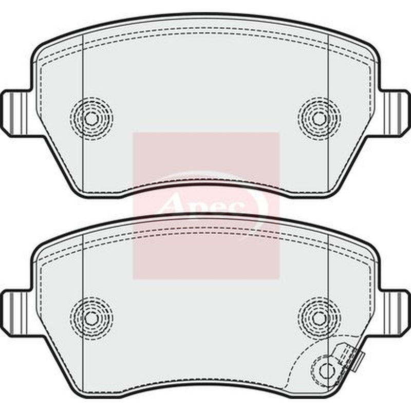 Apec Front Brake Pad Set fits Opel Agila B 2008-2014 1.0 1.2 1.3