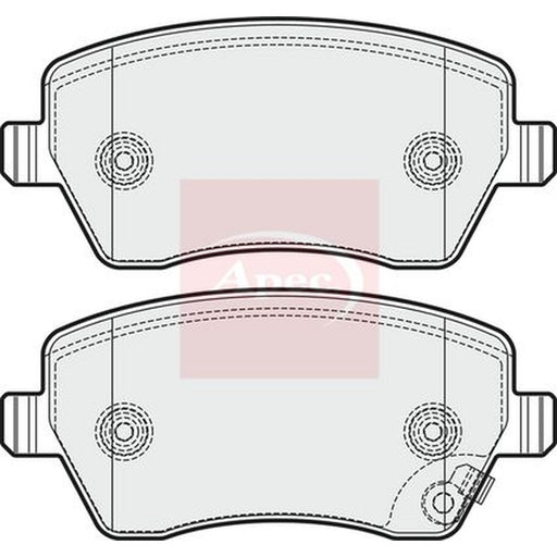 Apec Front Brake Pad Set fits Opel Agila B 2008-2014 1.0 1.2 1.3