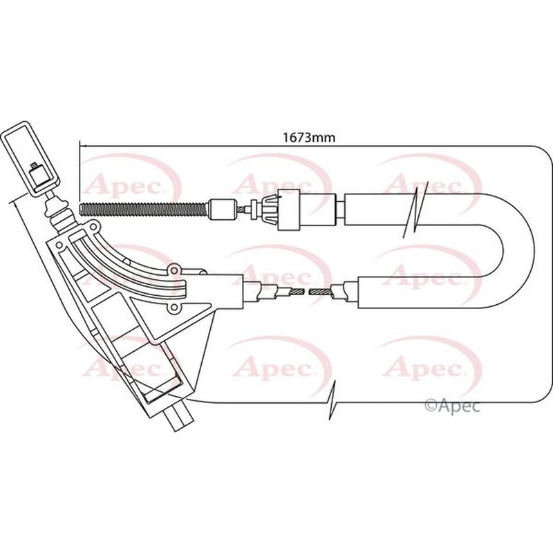 Apec Handbrake Cable Front fits Peugeot 406 1995-2004 1.8 2.0 2.2 3.0