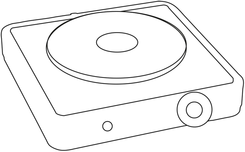 Quest Single Hot Plate - White Quest - Dynamic Drive