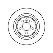 Abtex 2 x Solid Rear Brake Discs BD1416S-x2