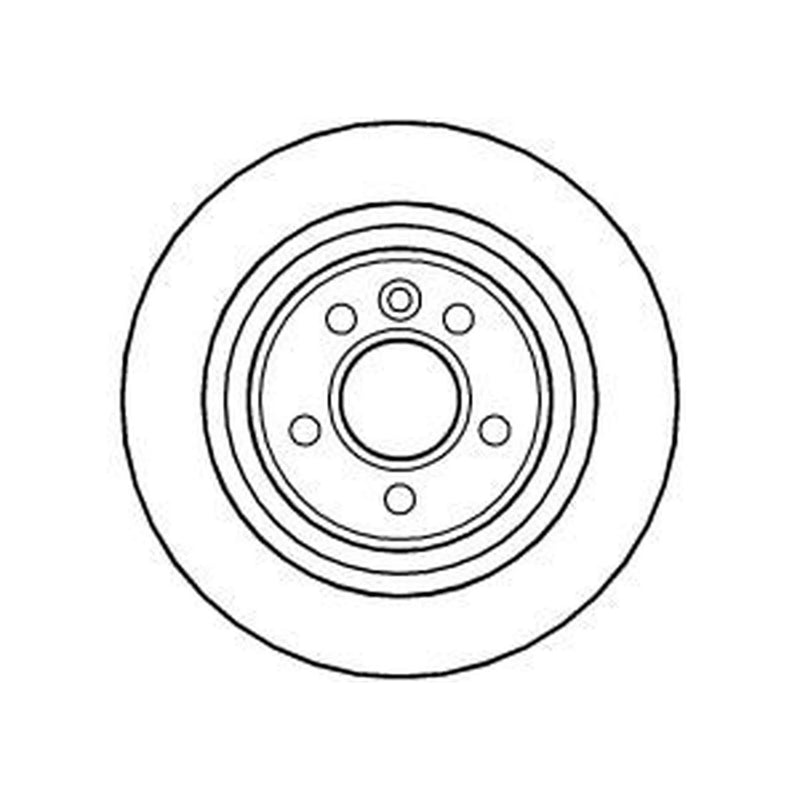 Abtex 2 x Solid Rear Brake Discs BD1416S-x2