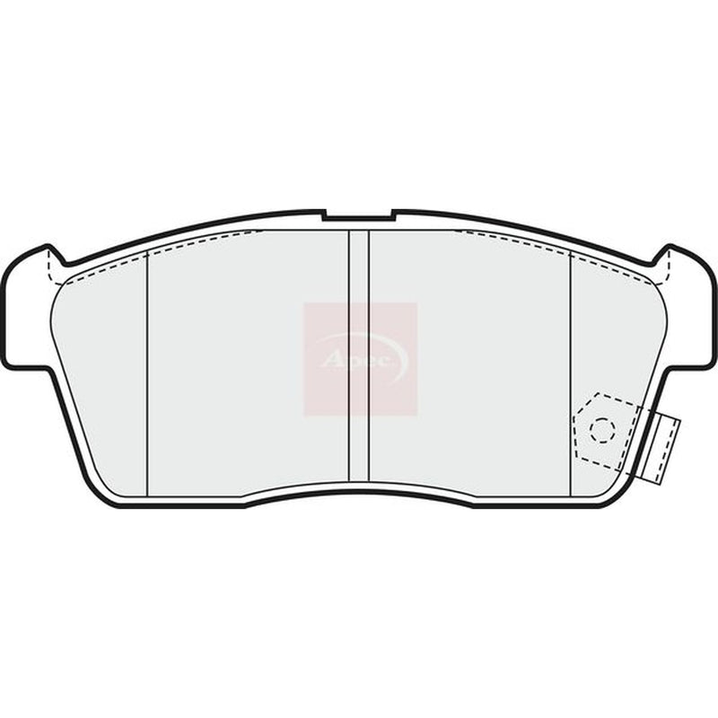 Apec Front Brake Pad Set fits Daihatsu Charade VI 2003 on 1.0